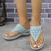 Summer New Style Thick Soled Flip Flops Casual Hollowed Out Toe Thong Metal Plus Size Sandals Size 45_vogvips.com