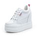 2025 Spring And Autumn New White Genuine Leather Thick Bottom With Inner Height Increase Of 11CM, Casual Sports_vogvips.com