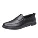 Men's Doudou Shoes Round Head Low-top Into Rubber Soft-soled Casual Leather Shoes_vogvips.com