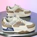 ShoeVault Leather Patchwork Thick Sole Height Increasing Sneakers Summer New Low-top Lace-up Casual College Style Versatile Men's_vogvips.com