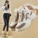 2025 Winter High-Top Fleece-Lined Dad Shoes New Korean Style Ins Female Student Height-Increasing Sports Warm Casual_vogvips.com
