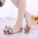 New Bowknot Large Flower Jelly Transparent Flat Women's Sandals Fish Mouth Versatile Beach Shoes Dropshipping_vogvips.com