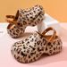 Leopard Print Soft Clogs Couples, Suitable For Indoor Outdoor Use, Stylish And Comfortable Women's Sandals_vogvips.com