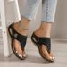 2025 Women's Summer With Clip On Feet, New Oversized Hollow Metal Thick Soled Cool Slippers For Women_vogvips.com