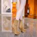 Women’s Shoes High Heel Short Boots Single Boots French Retro Brown Chunky Heel Platform Fashion Boots_vogvips.com
