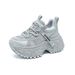 Women's Chunky-soled Dad For Petite Women, 2026 Spring New Model, Height-increasing Soles, Full Of Rhinestones, Casual_vogvips.com