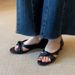 Retro-chic Cross-strap Knotted Sandals Women, 2025 New Model, Round Toe, Chunky Heel, Slip-on Roman Shoes For Commuting_vogvips.com