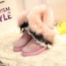 Women's Shoes Plus Size Furry Snow Boots For Women, New Winter Style, Imitation Fox Fur, Warm Mid Calf Boots, Women's Cotton Boots_vogvips.com