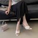 Summer Wind Lace Pointed Heel Sandals French Retro Design Sense Outside Women's Shoes_vogvips.com