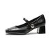 French High Heels Women's Word With Shallow Mouth Fairy Style Mary Jane Shoes Thick Heel Single Shoes Women_vogvips.com
