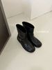 2025 New Style Slimming~ Slip-On Fashion Short Thick Sole Western For Women Round Toe Versatile Cigarette Boots_vogvips.com