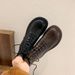 Women's Shoes Chunky Sole Retro Leather Martin Boots With Fur Lining For Autumn/Winter - Sizes 35-40 Brown Short Boots Women's Boots_vogvips.com