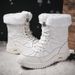Fashionable High Top Cotton Boots For Winter Outdoor Snow Boots For Women, With Added Fleece And Thick Insulation_vogvips.com