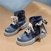 Ripped Denim Martin Boots For Women 2025 New Thick Sole Autumn Lightweight Breathable_vogvips.com