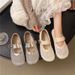 Mesh Hollow Single Shoes Fairy Fairy Style Temperament Shallow Mouth Flat Sole Single Shoes Fishing Net Shoes_vogvips.com