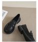 Leather Small Leather Shoes Women's British Flat Shoes Fleece Loafers_vogvips.com