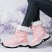 Women's Winter Snow Boots With Fleece Lining - Waterproof PU Leather High-Top Boots For Outdoor Travel & Casual Wear_vogvips.com
