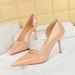 Elegant Women's Pointed-Toe High Heels With Side Cut-Out Design - Chic Patent Leather Pumps For Parties & Evening Events Sizes 34-43_vogvips.com