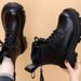 2025 New Women's Martin Autumn Winter Cotton Shoes British Style Fashion Versatile Fleece Lined Thick Sole Short Boots_vogvips.com