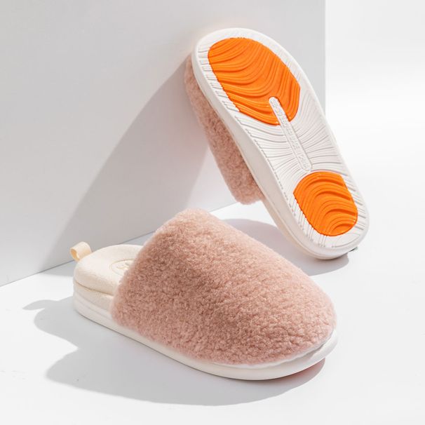 Autumn And Winter Couple Warm Cotton Mop Removable And Washable Thick Sole Non-slip And Comfortable Fluffy Home Shoes Warm Cotton Slippers_vogvips.com