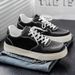 Men's Shoes Board Shoes Korean Version Versatile Casual Leather Shoes Platform-soled Wear-resistant Trendy Shoes_vogvips.com