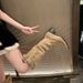 Women's Summer 2025 New Belt Buckle Pile Pointed Toe Chunky Heel Mid-Calf Slimming Over-the-Knee Long Boots_vogvips.com