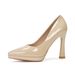 125-1 Waterproof Platform Comfortable Women's Elegant Pointed Toe Stiletto High Heels Bridesmaid Party Professional Work_vogvips.com