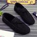 SHLIANG New Slip on Loafers Men's Casual Shoes Suede Flats Fashion Men Moccasins Leather Zapatos Hombre Driving Shoes for Men Y0240_vogvips.com