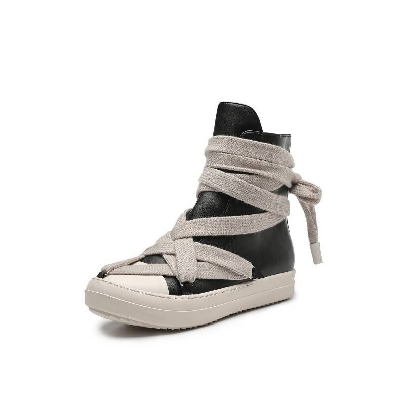 Men's Shoes Casual Shoes Shoes Thick Laces Five Pointed Star Personality Trendy Shoes Hip Hop Street Dance Shoes Shoes Couple Sneakers Cool_vogvips.com