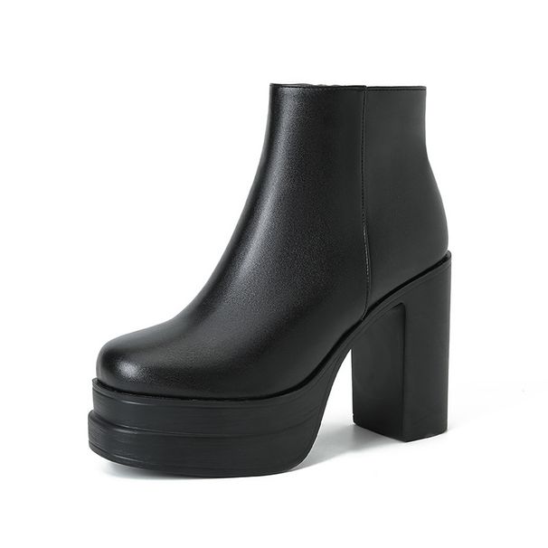 Loafers, High-heeled Shoes, Short Boots, Fashionable Short Ankle Boots, Waterproof Platform Thick-soled Women's Boots_vogvips.com