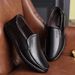 Leather Shoes Men, Genuine Leather For Business, Summer Leisure, Middle-aged And Elderly People, Soles, Soft Leather,_vogvips.com