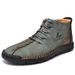 European Warm Series 2021 Autumn Winter New Men's Martin Large Size Mid-top Leather Outdoor Casual Handmade Fleece Short Boots For Men_vogvips.com