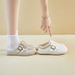 Little White Shoes Female Student Lazy One Pedal Half Tray Casual Shoes Street Shooting Shoes_vogvips.com