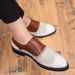 Brock leather shoes men carved British retro men's shoes matching color casual increase_vogvips.com