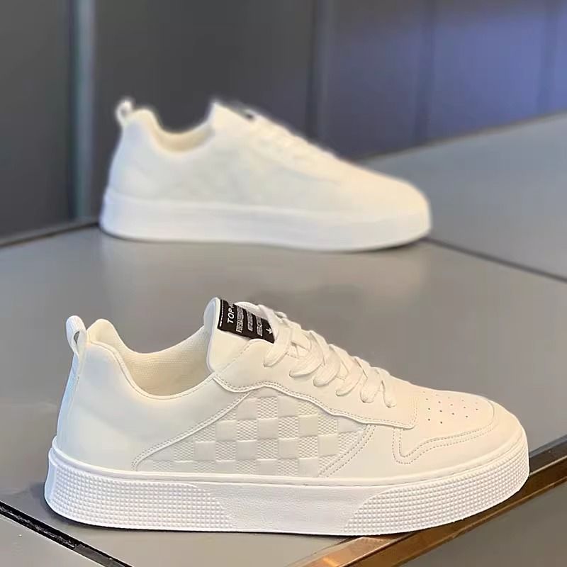 Men's Shoes Summer Breathable Board Shoes Men's Casual Leather Shoes Men's Small White Shoes_vogvips.com