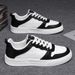Men's Breathable Synthetic Leather Casual Sneakers - Low Top Fashion Shoes With Round Toe For Summer, Lightweight And Comfortable For Daily Wear_vogvips.com