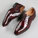 Euro Step Large Size Leather Pointed Toe Wedding Men's Brogue Suit Carved Gentleman Business Formal Casual Shoes_vogvips.com