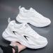 Euro Step Spring Summer Sneakers 2025 Black Sports Leather Mesh Breathable Height Increasing Casual Dad Men's White Shoes_vogvips.com