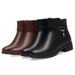 Mom Cotton 2023 New Middle-aged And Elderly Shoes Leather Soft Sole Short Boots Women's Fleece-lined Winter Mid-heel_vogvips.com