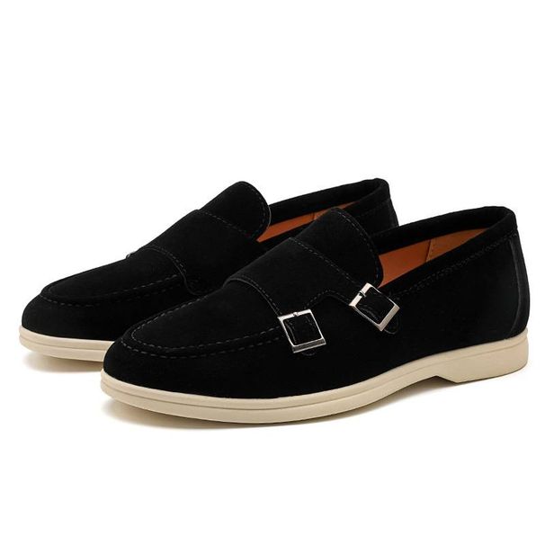 2025 Autumn And Winter High-end Suede Sports And Casual Men's Shoes, Trendy And Low-profile, With Colorful Decorations, Soft And Comfortable_vogvips.com