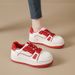 The Bottom Of The Thick White Shoe Women Sneakers New Spring 2026 Han Edition Joker Student Movement Leisure Shoes Dirty Shoes_vogvips.com