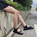 Rhodes New Punk Style Diamond Buckle Sandals Magic Buckle Women's Shoes Fashion Beach Shoes Heightening Thick Soled Sandals_vogvips.com