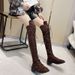 New Flat Over-the-Knee Martin Round Toe Long Size 43 Women's Boots_vogvips.com
