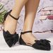 2025 Autumn New Bowknot Flat Large Size Pointed Toe Export Cross-Border European And American Style Fabric Slimming_vogvips.com