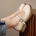 Soft-soled Small Leather Shoes, Single Shoes, Rare Shoes, Round Head, Shallow Mouth, One-word Mary Women's Shoes_vogvips.com