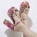 Women’s Shoes new high heeled waterproof platform banquet ladies satin sandals large size fashion show style colorful fish mouth sandals_vogvips.com