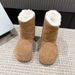 2024 New Women's Big Toe Snow Mid-Calf With Fleece Lining Thickened Non-Slip Furry Cotton Shoes Lamb Wool Warm Boots_vogvips.com