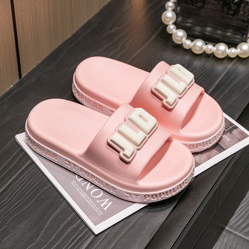 Women's Summer Slippers For Couples, Home Bathroom Slippers, Silent Non-Slip Comfortable Outdoor Thick Sole EVA Slippers With Soft Cushioning_vogvips.com