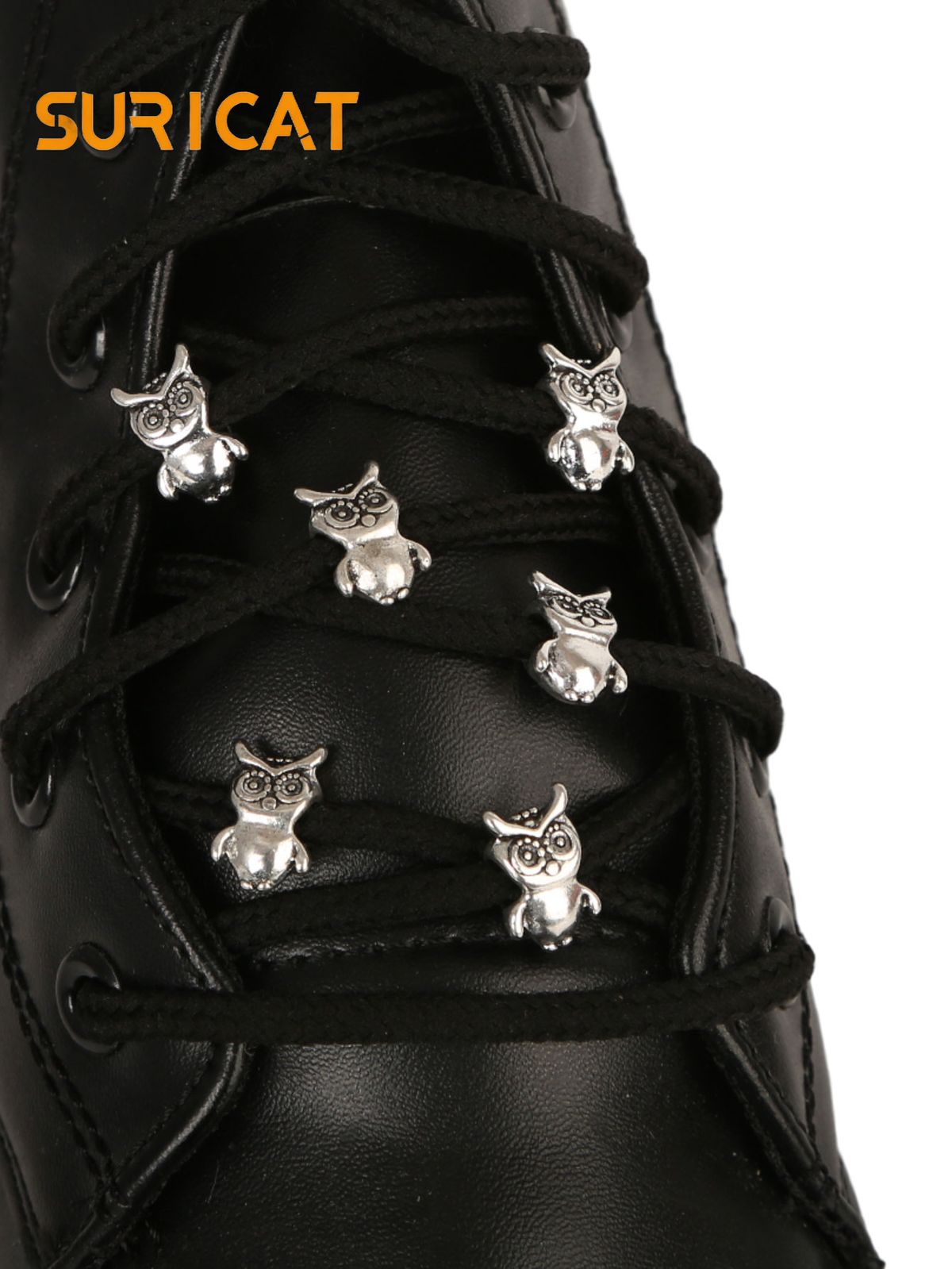 6 Gothic Owls - DIY Home Decor And Craft Accessories, Shoe DIY Decorations, Cute Y2K Footwear Accessories, Perfect For Spring/Summer And Halloween_vogvips.com