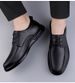 Loafers Men's Leather Shoes Soft Sole Lace-Up Dress Men's Shoes Wind Round Head Lace-Up Casual Shoes Work Shoes_vogvips.com